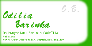 odilia barinka business card